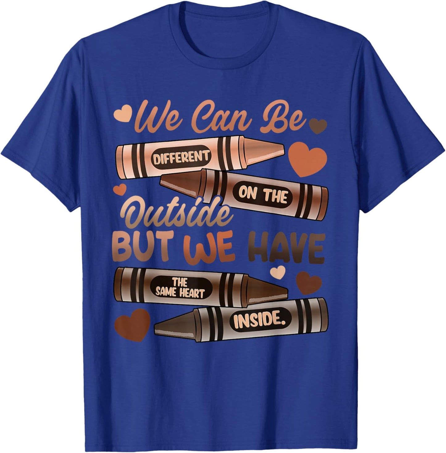 The Same Heart Inside Black History Month African American T-Shirt - T-Shirt | Royal