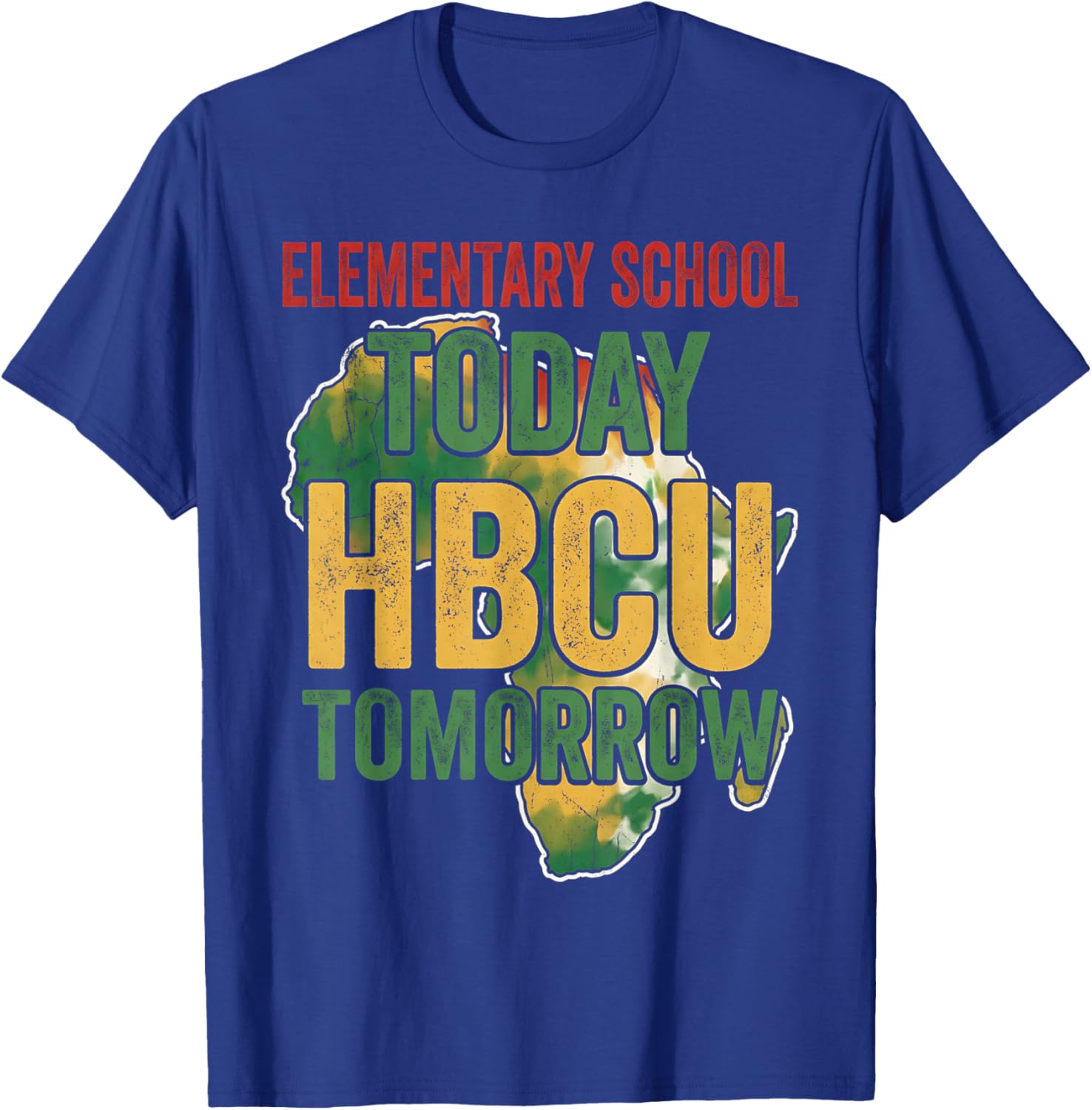 Elementary School Today HBCU Tomorrow Africa Map Afro Kids T-Shirt - T-Shirt | Royal
