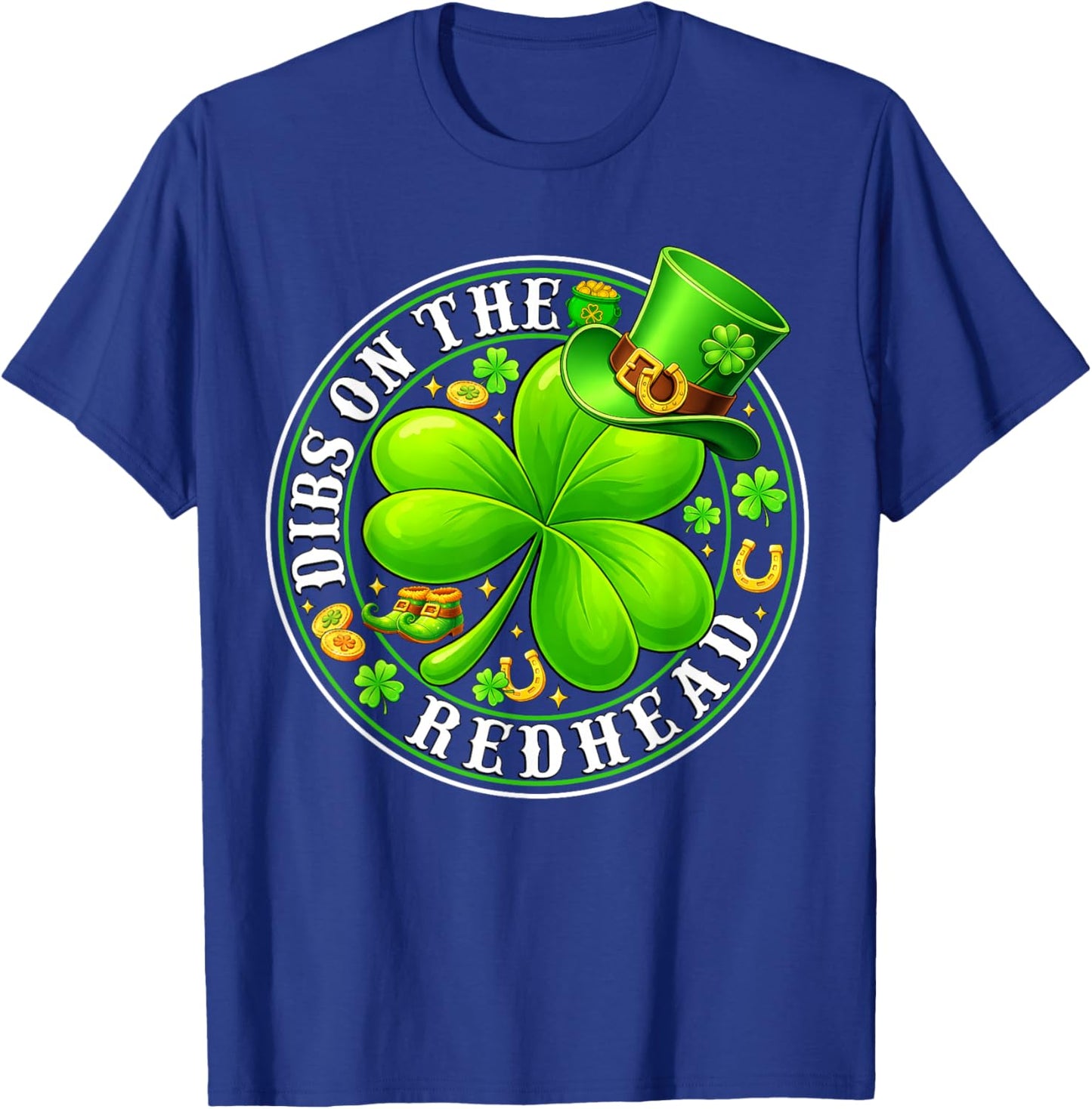 Funny Dibs On The Redhead Irish St Patricks Day Men Boy Kid T-Shirt - T-Shirt | Royal
