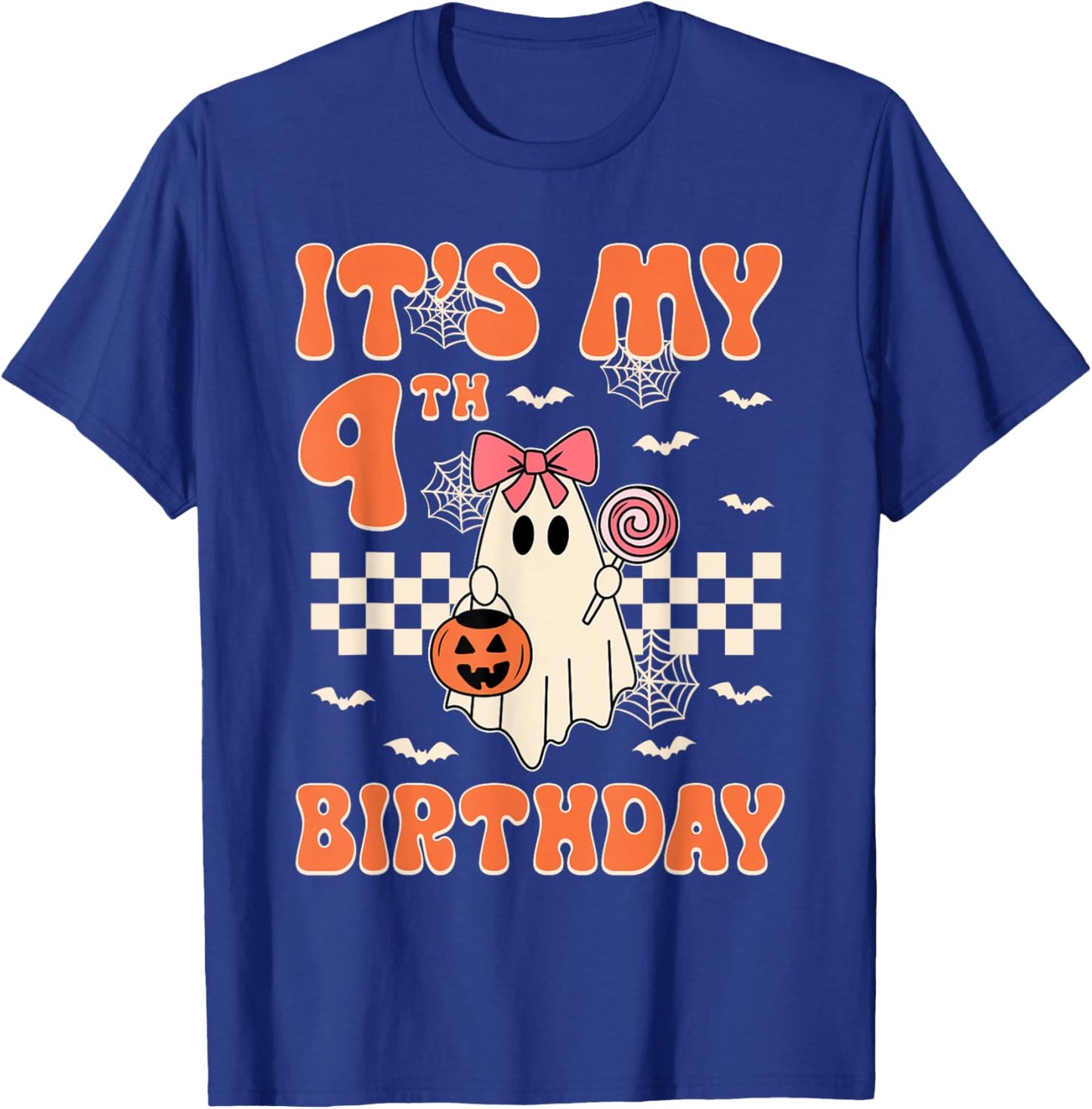 It's My 4th Birthday Halloween Ghost 4 Years Old Kids Girls T-Shirt - T-Shirt | Royal