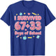 Bruh I Survived 67 33 Days of School 100 Days Teachers Kids T-Shirt - T-Shirt | Royal