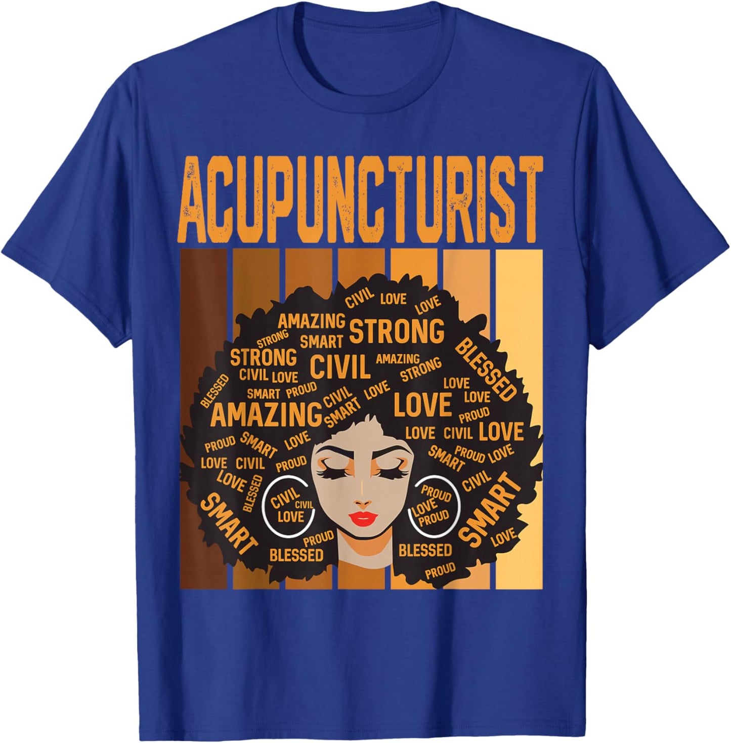 Acupuncturist Powerful Black History Month Black Pride T-Shirt - T-Shirt | Royal