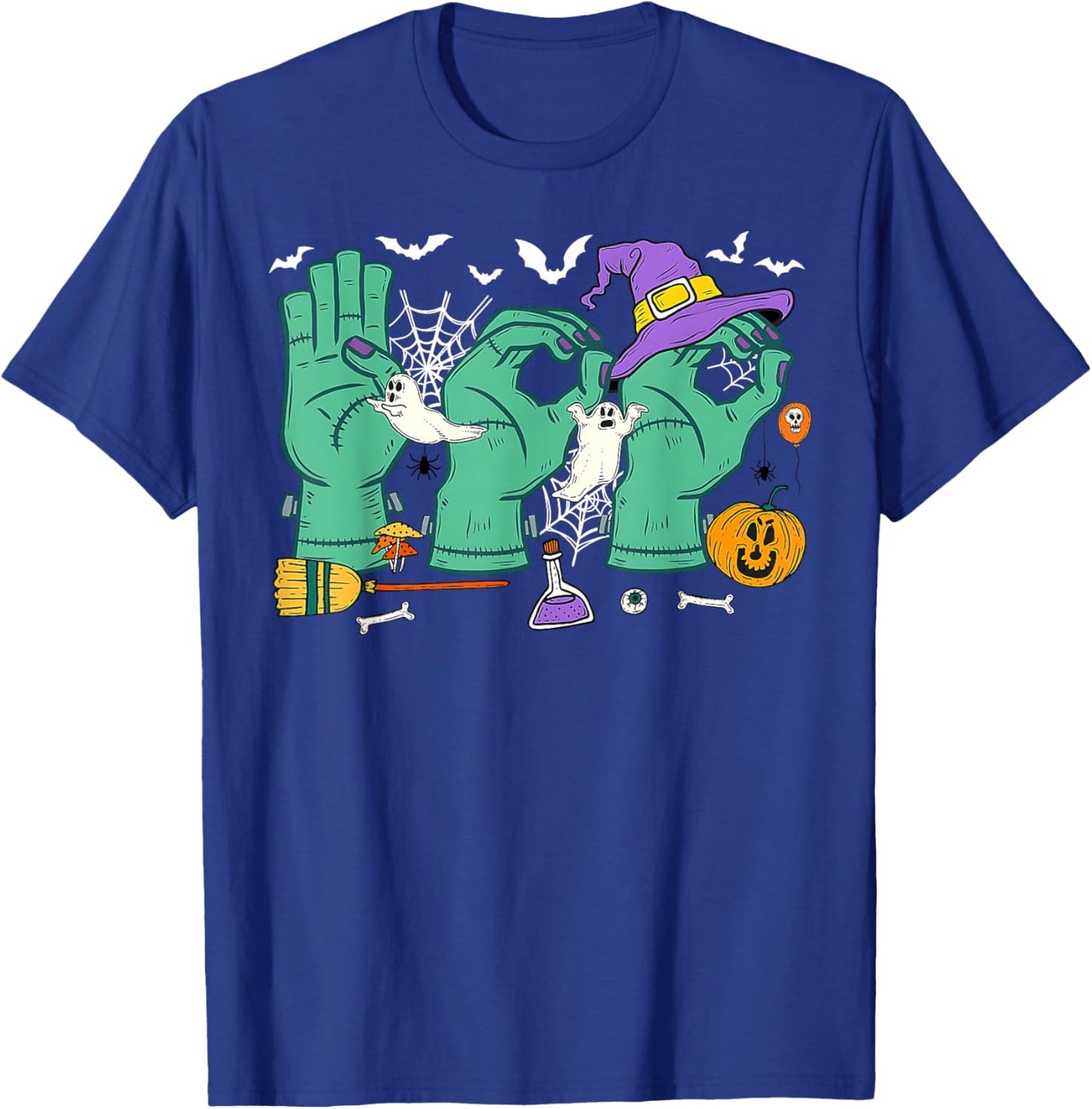 Halloween SPED Teacher Boo in ASL Boo Hands Sign Language T-Shirt - T-Shirt | Royal