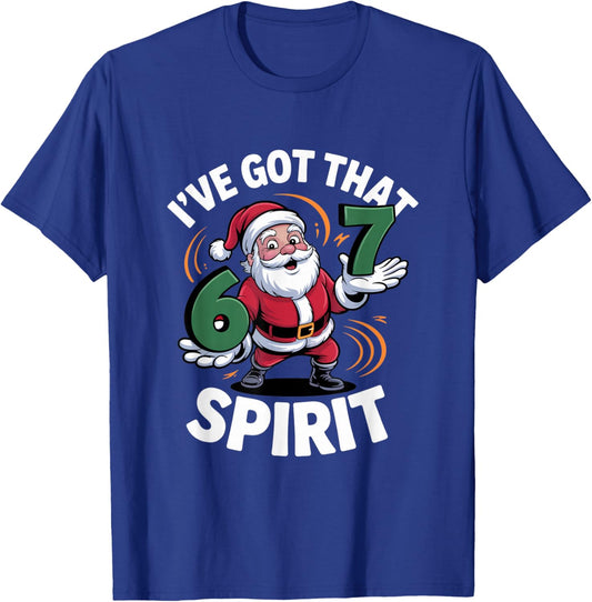 Christmas 67 Funny Xmas Six Seven Ugly Sweater 6-7 T-Shirt - T-Shirt | Royal
