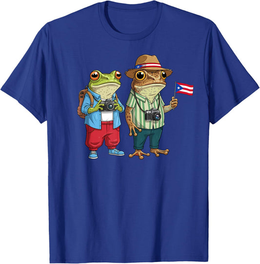 Rican Sapo Concho Coqui Frog Funny Puerto Rico Flag Hispanic T-Shirt - T-Shirt | Royal