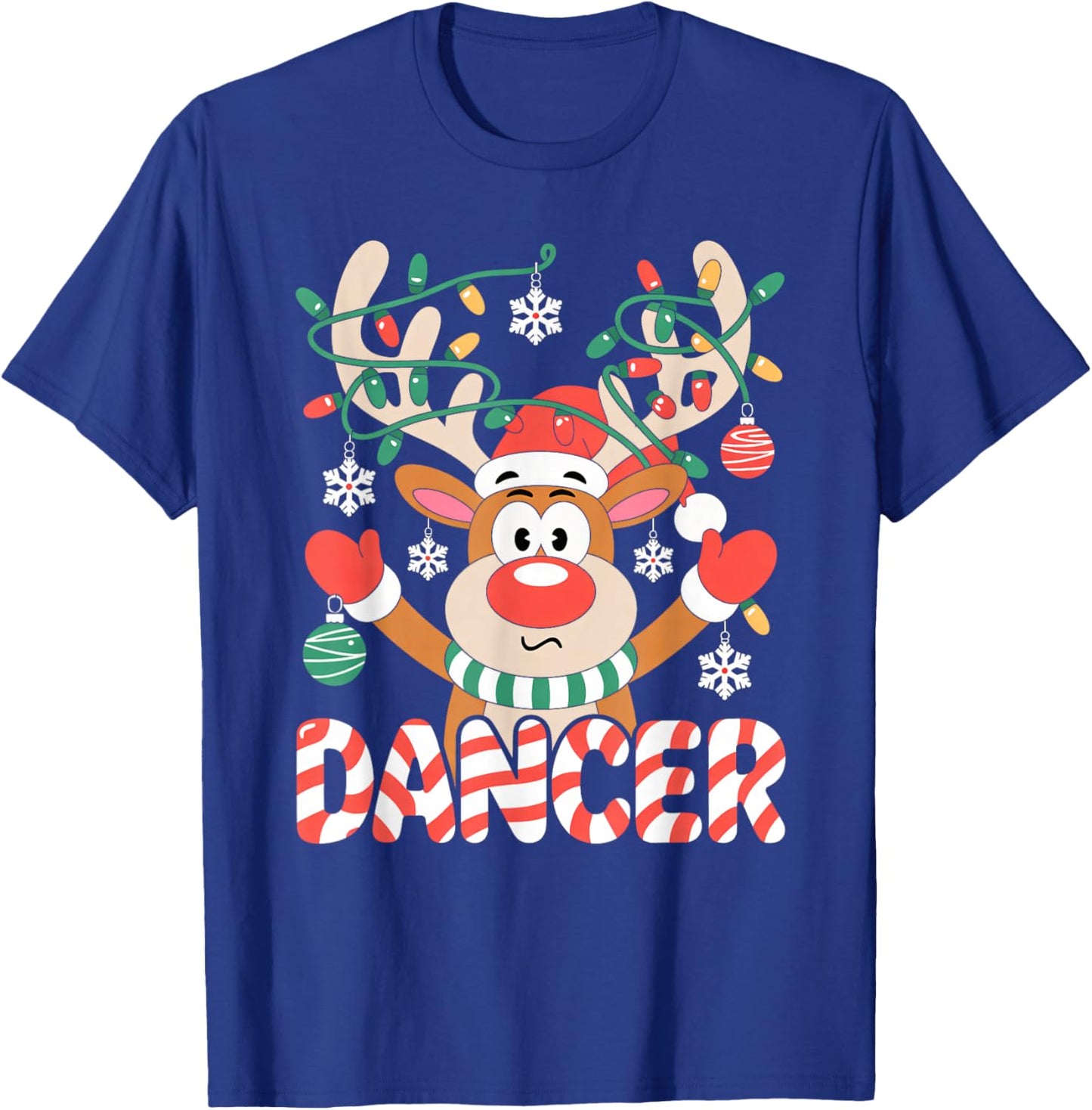 Santa Reindeer Ballet Dancer Christmas Men Women Kids T-Shirt - T-Shirt | Royal