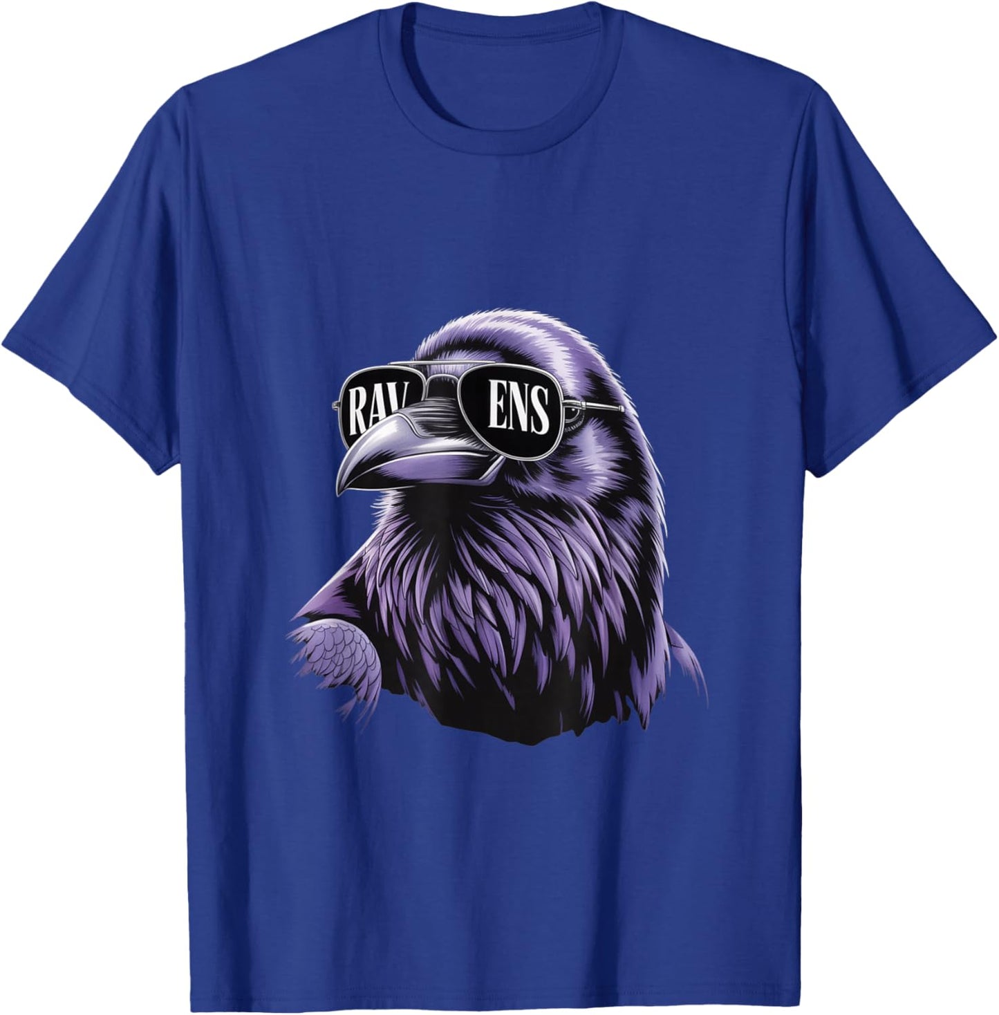 Cool Face Raven with Sunglasses Women and Men Maryland Pride T-Shirt - T-Shirt | Royal