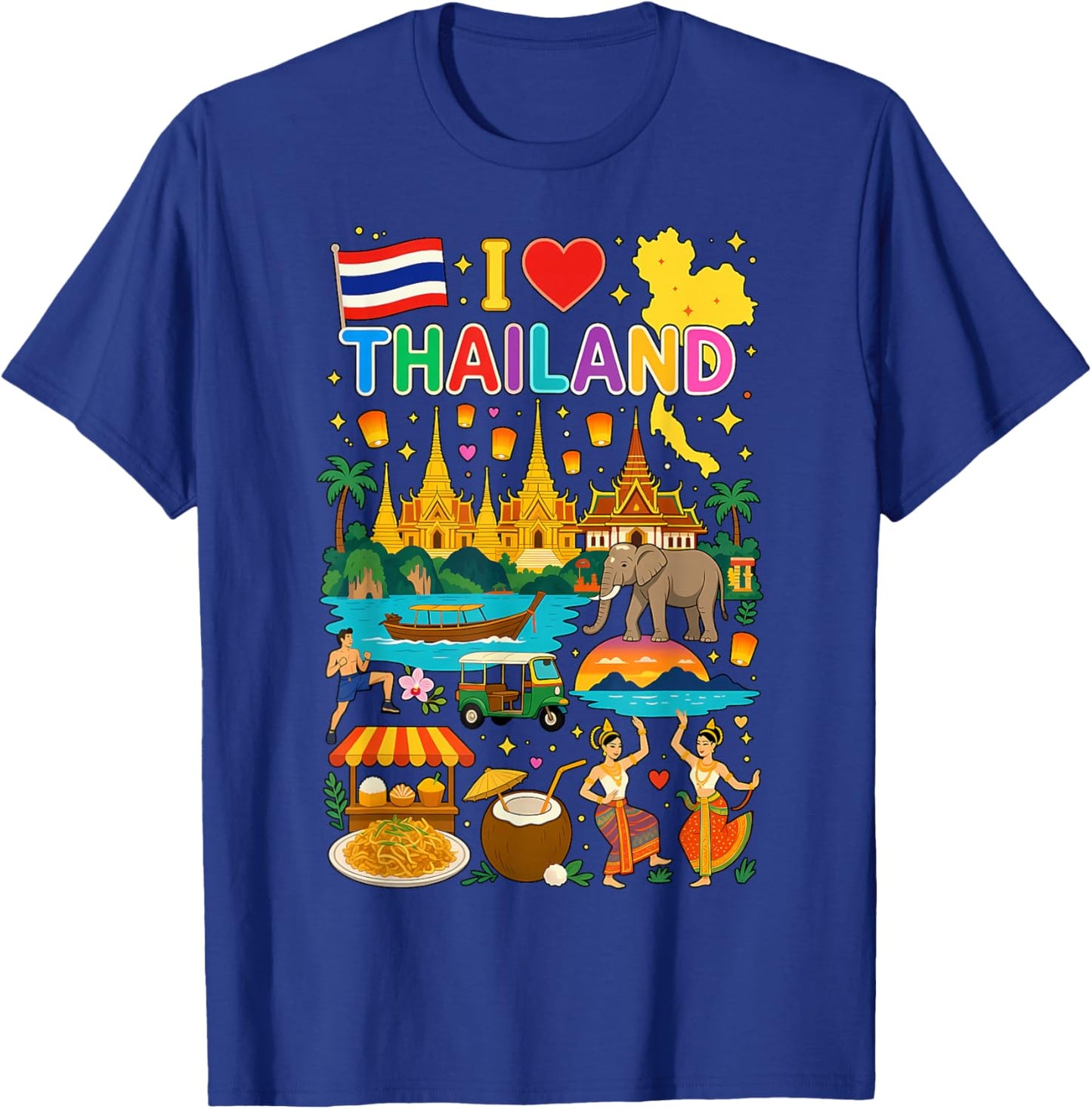 I Love Thailand Travel Thai Culture T-Shirt - T-Shirt | Royal