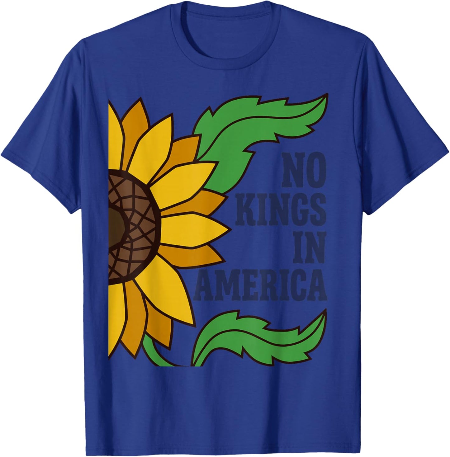 No Kings in America Sun Flower T-Shirt - T-Shirt | Royal