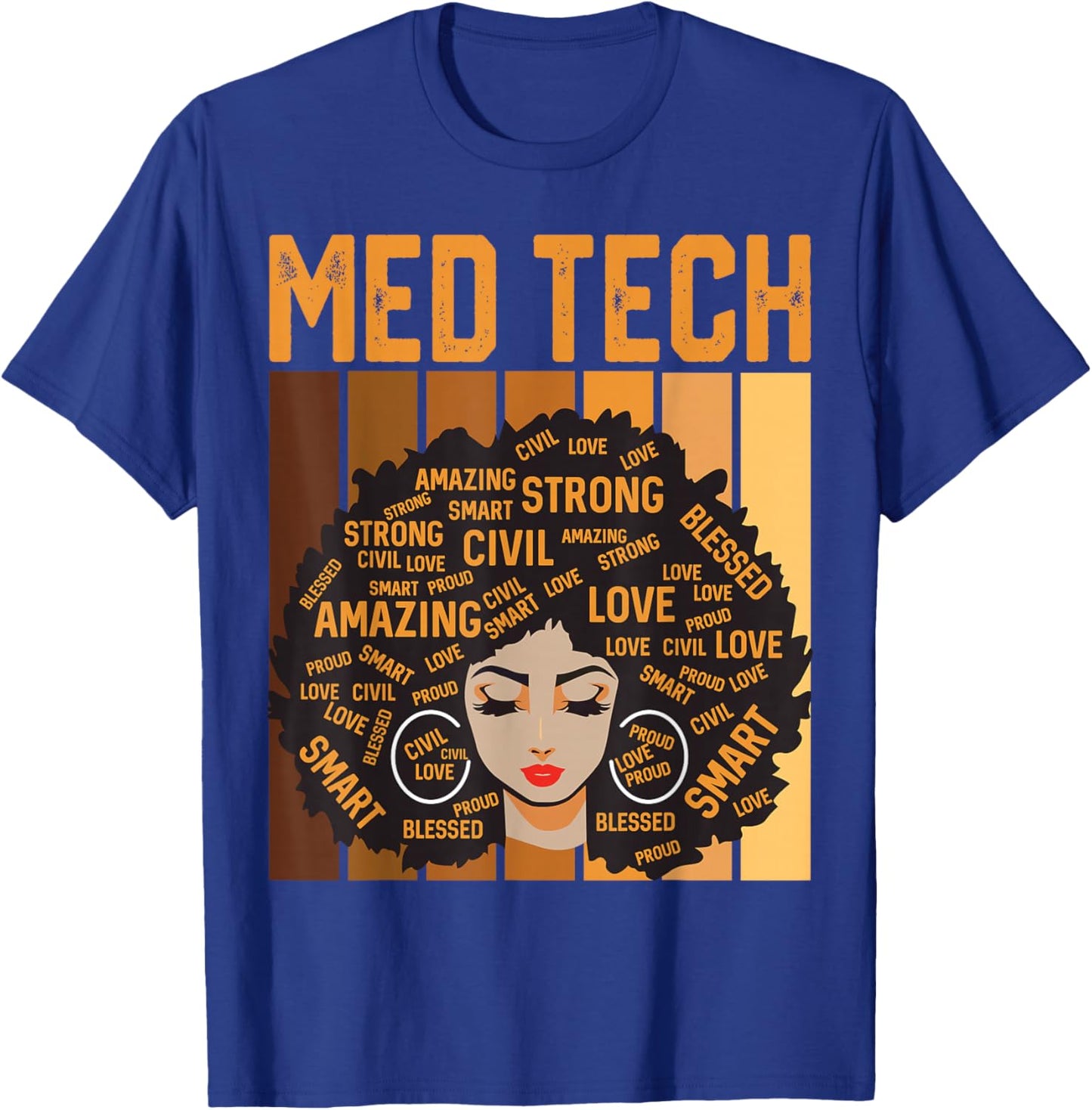 Med Tech Powerful Black History Month Black Pride Design T-Shirt - T-Shirt | Royal