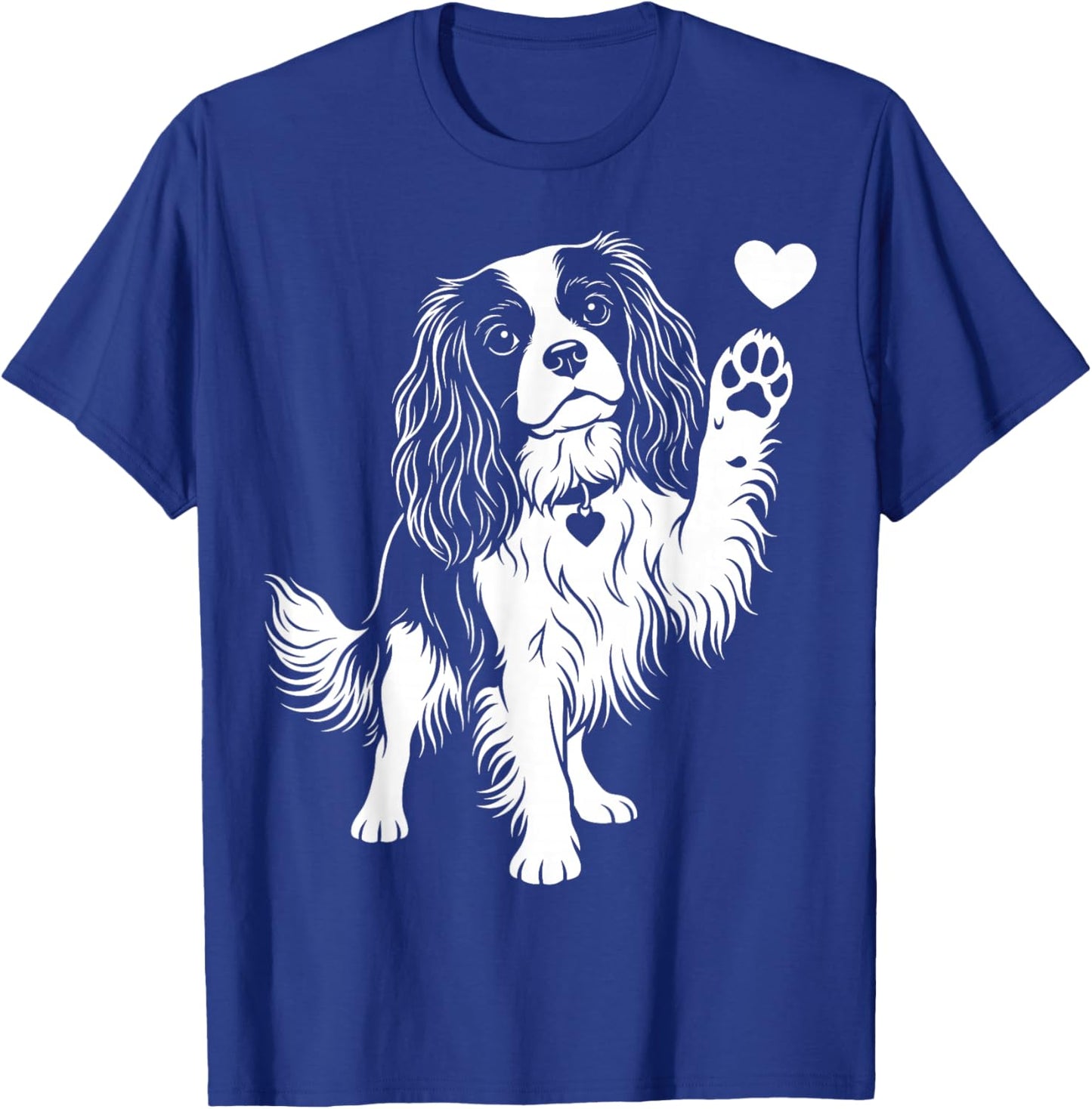 Cute Cavalier King Charles Spaniel Heart T-Shirt - T-Shirt | Royal