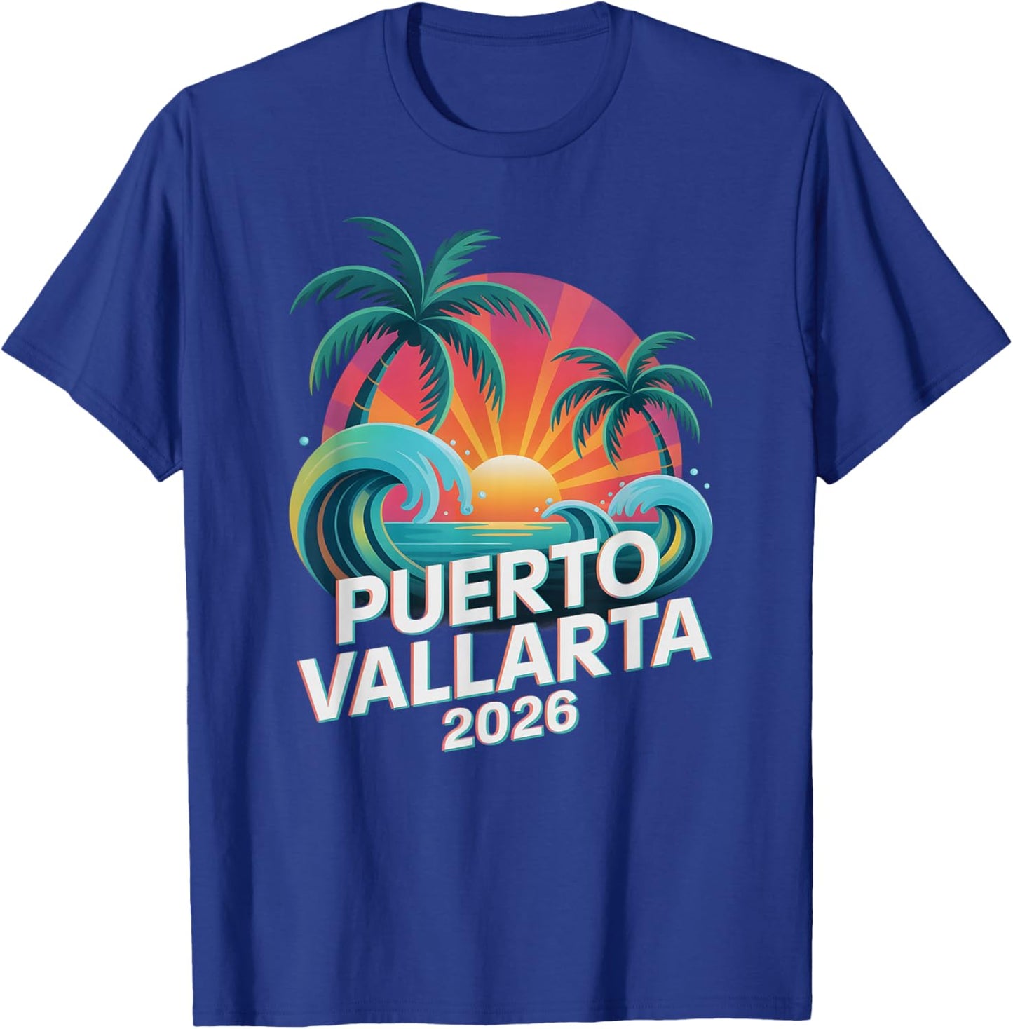 Vintage Puerto Vallarta 2026 Vacay Best Ever Vacation T-Shirt - T-Shirt | Royal