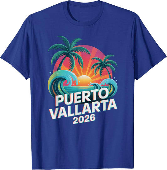 Vintage Puerto Vallarta 2026 Vacay Best Ever Vacation T-Shirt - T-Shirt | Royal