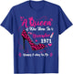 54th Birthday High Heel A Queen was Born in November 1971 T-Shirt - T-Shirt | Royal