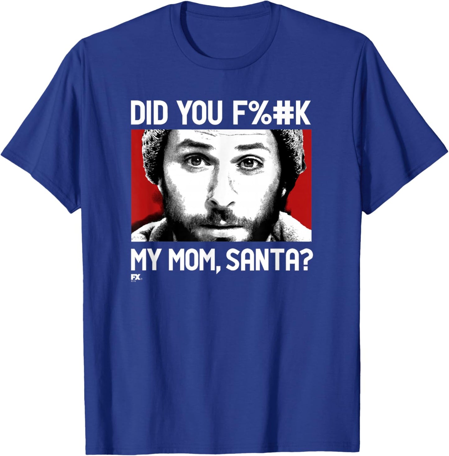 It's Always Sunny Charlie's Mom and Santa Funny Christmas T-Shirt - T-Shirt | Royal