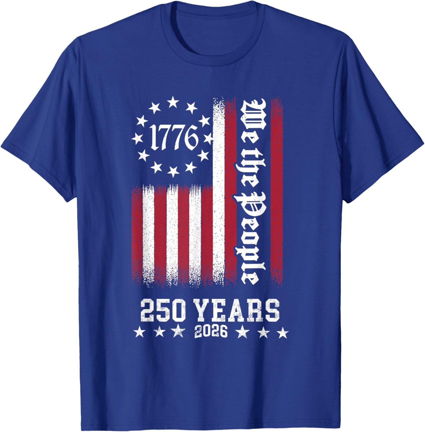 Vintage USA Flag 250th Anniversary Independence Day Freedom T-Shirt - T-Shirt | Royal
