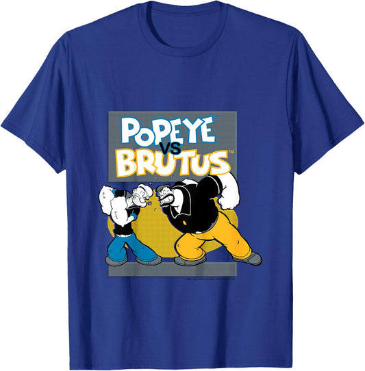 Popeye The Sailor Man Vs Brutus Bluto Retro Comic Kids T-Shirt - T-Shirt | Royal