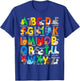 Zoo Animal Alphabet ABCs Learning Letters Boys Girls T-Shirt - T-Shirt | Royal