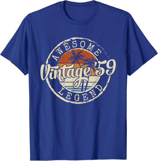 Vintage 1959 67yr 67th Birthday Gifts 67 Years Old T-Shirt - T-Shirt | Royal