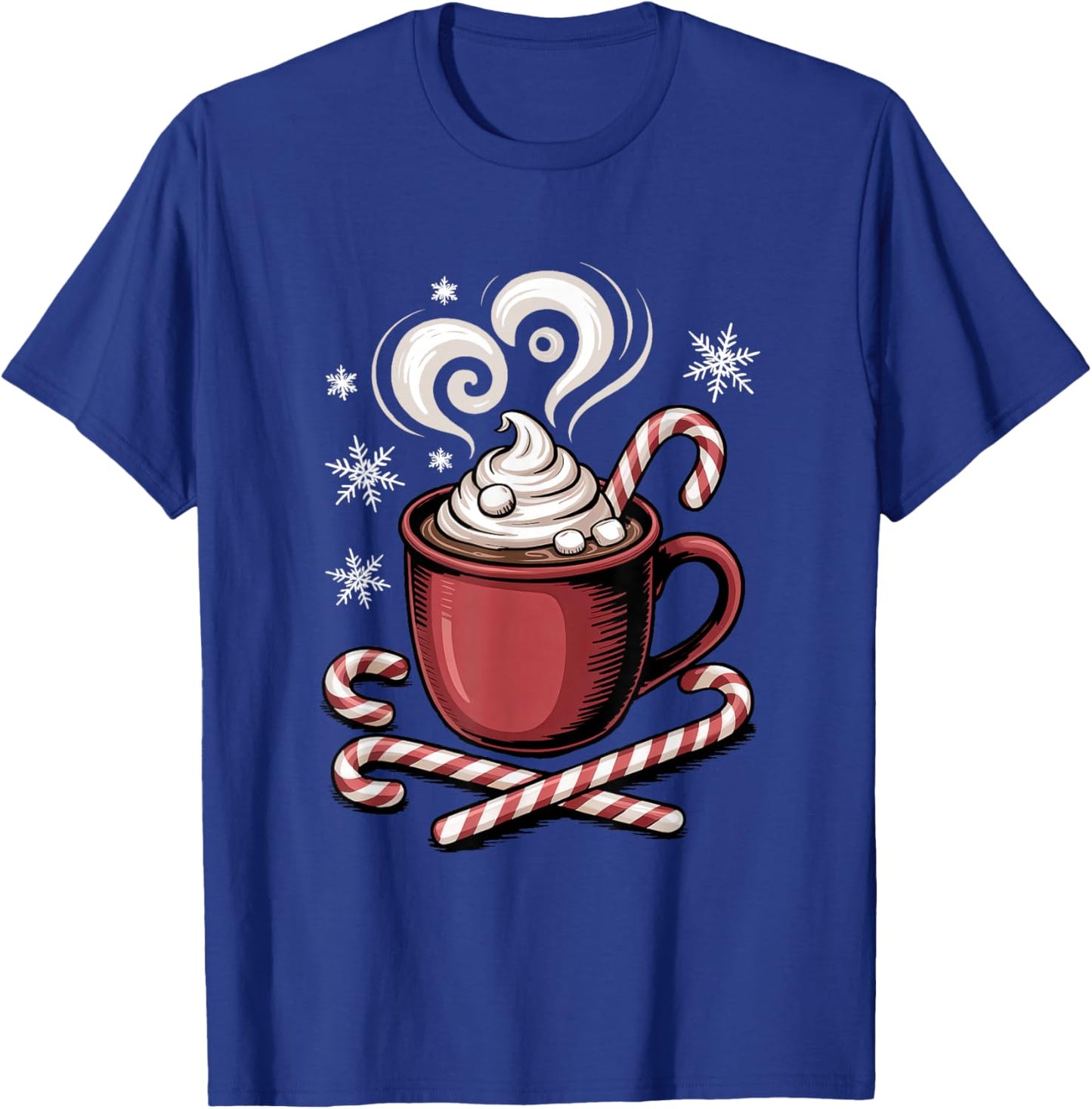 Hot Cocoa Cozy Christmas Candy Cane Lover Hot Chocolate T-Shirt - T-Shirt | Royal