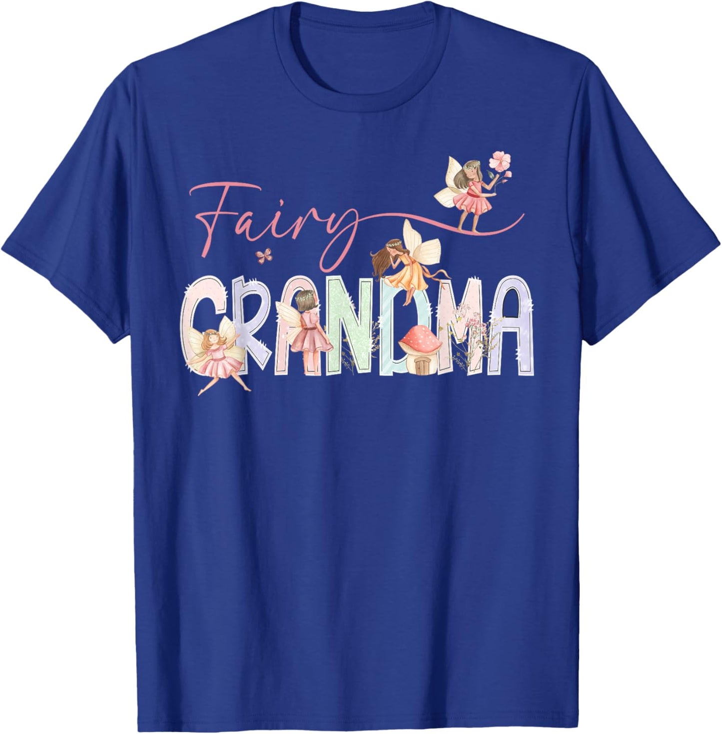 Fairy Grandma Magical Floral Birthday Girl Fairytale Family T-Shirt - T-Shirt | Royal