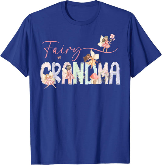 Fairy Grandma Magical Floral Birthday Girl Fairytale Family T-Shirt - T-Shirt | Royal