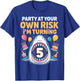 I'm Turning 5 Shark Birthday Party 5th Years Old Shark T-Shirt - T-Shirt | Royal