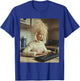 Funny Doll Face Working and Smoking Distressed Meme T-Shirt - T-Shirt | Royal