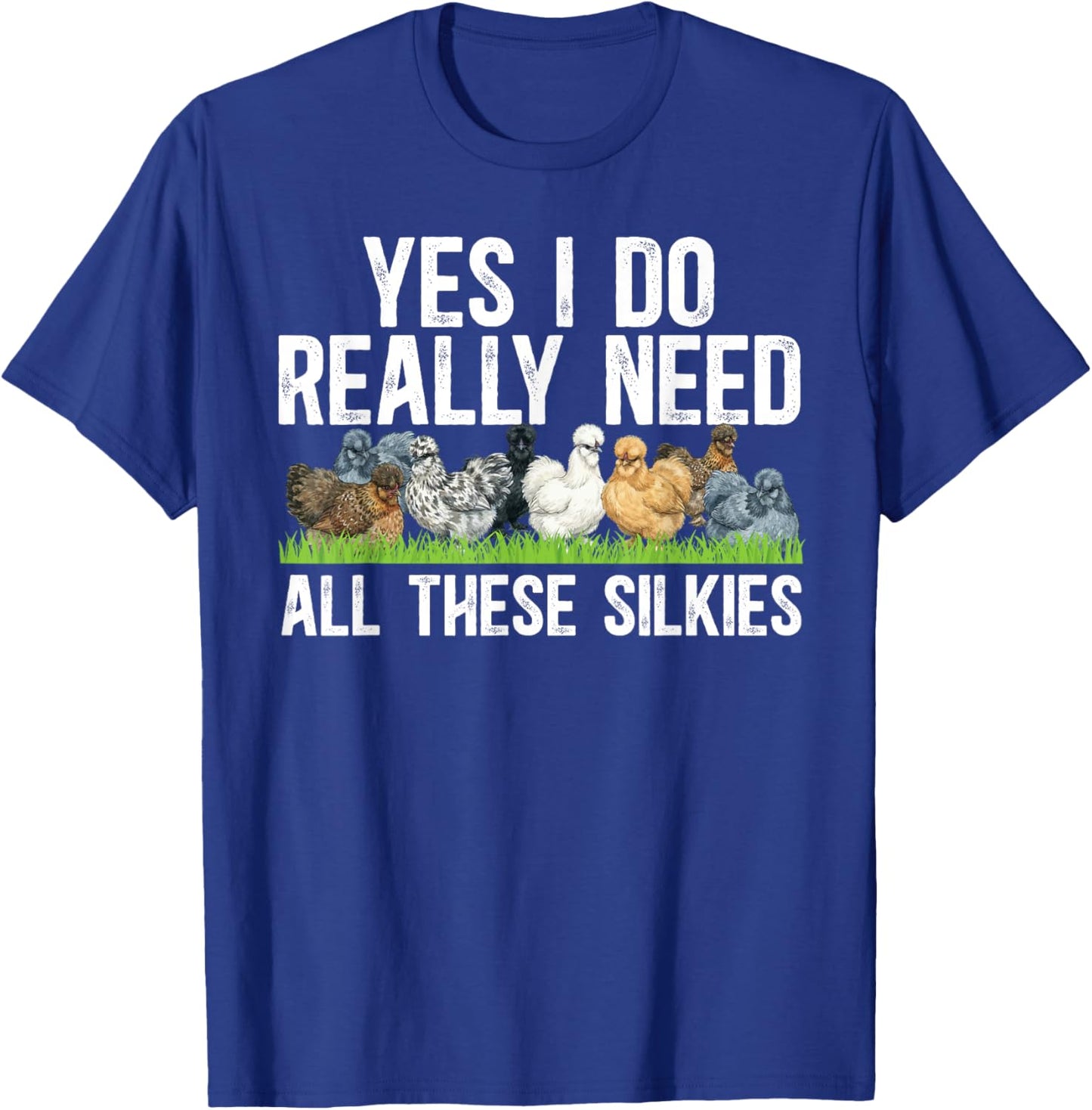 Silkie Chicken Lover Funny Silkie Owner Silkie Chicken Mom T-Shirt - T-Shirt | Royal