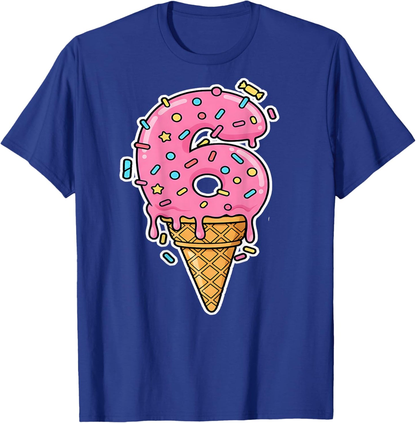 Number 6 Shirt Costume Adult Pink Men Kids Back T-Shirt - T-Shirt | Royal