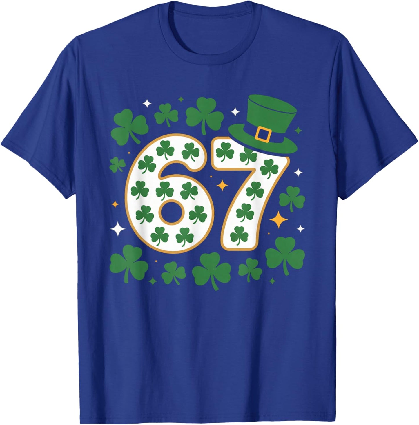 Funny 6 7 Lucky St Patricks Day Six Seven Matching Family T-Shirt - T-Shirt | Royal