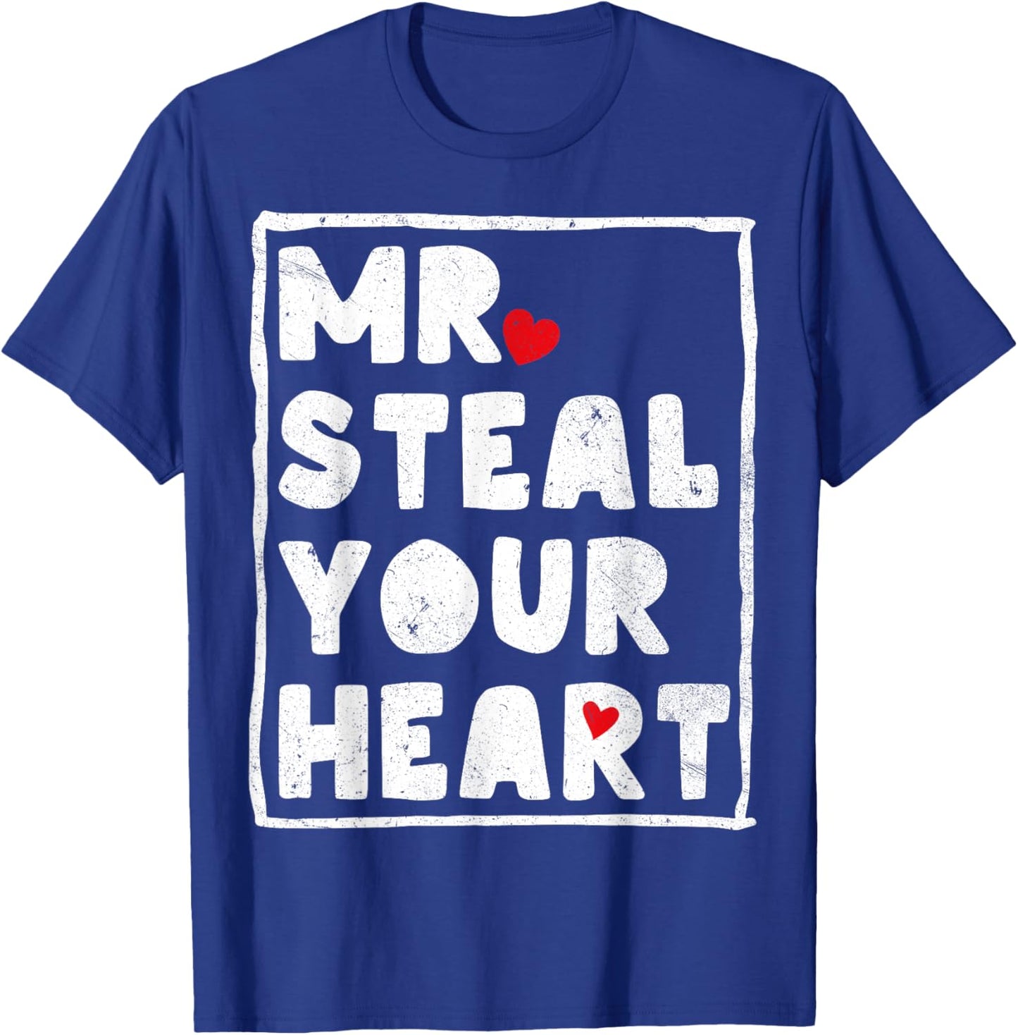 Funny Mr Steal Your Heart Boys Kids Toddlers Valentines Day T-Shirt - T-Shirt | Royal