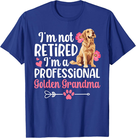 Professional Golden Grandma of A Golden Retriever Grandma T-Shirt - T-Shirt | Royal