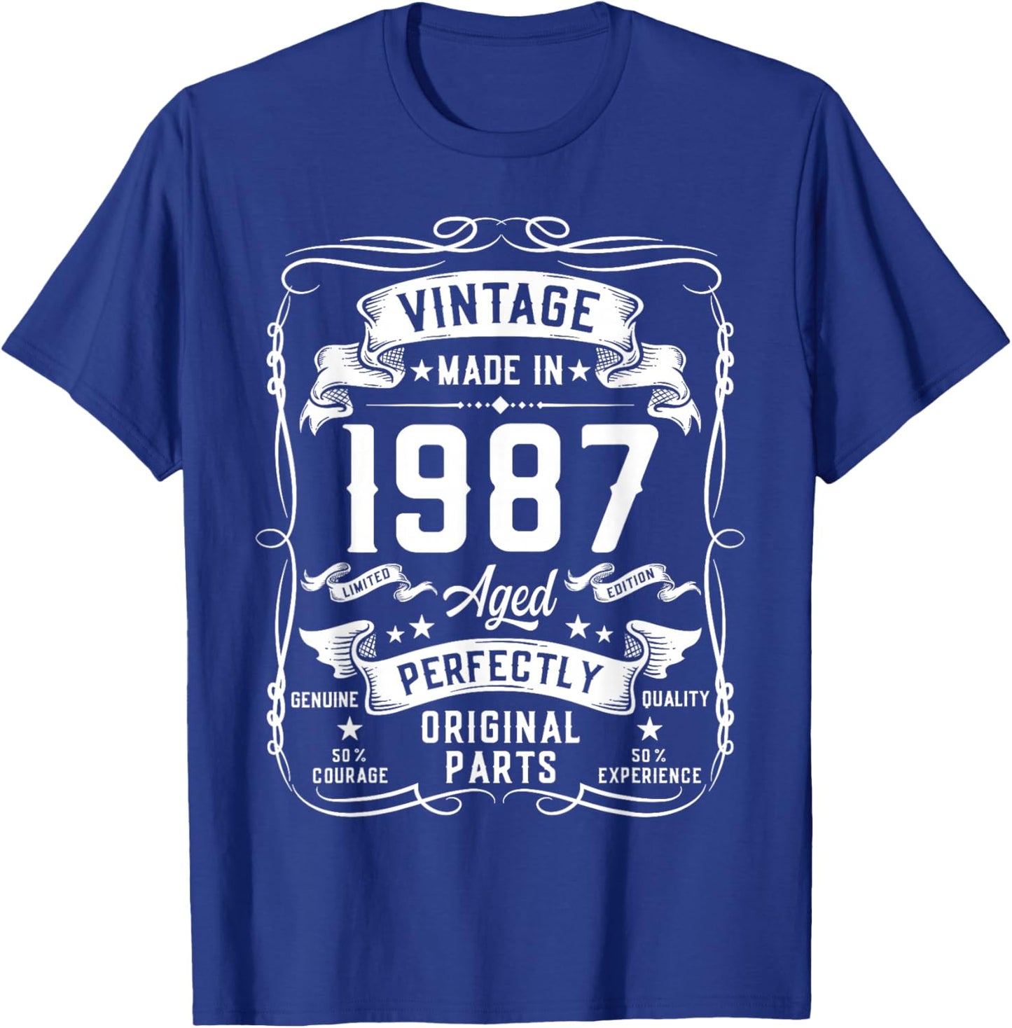 Vintage 1987 39yr 39th Birthday Gifts 39 Years Old T-Shirt - T-Shirt | Royal