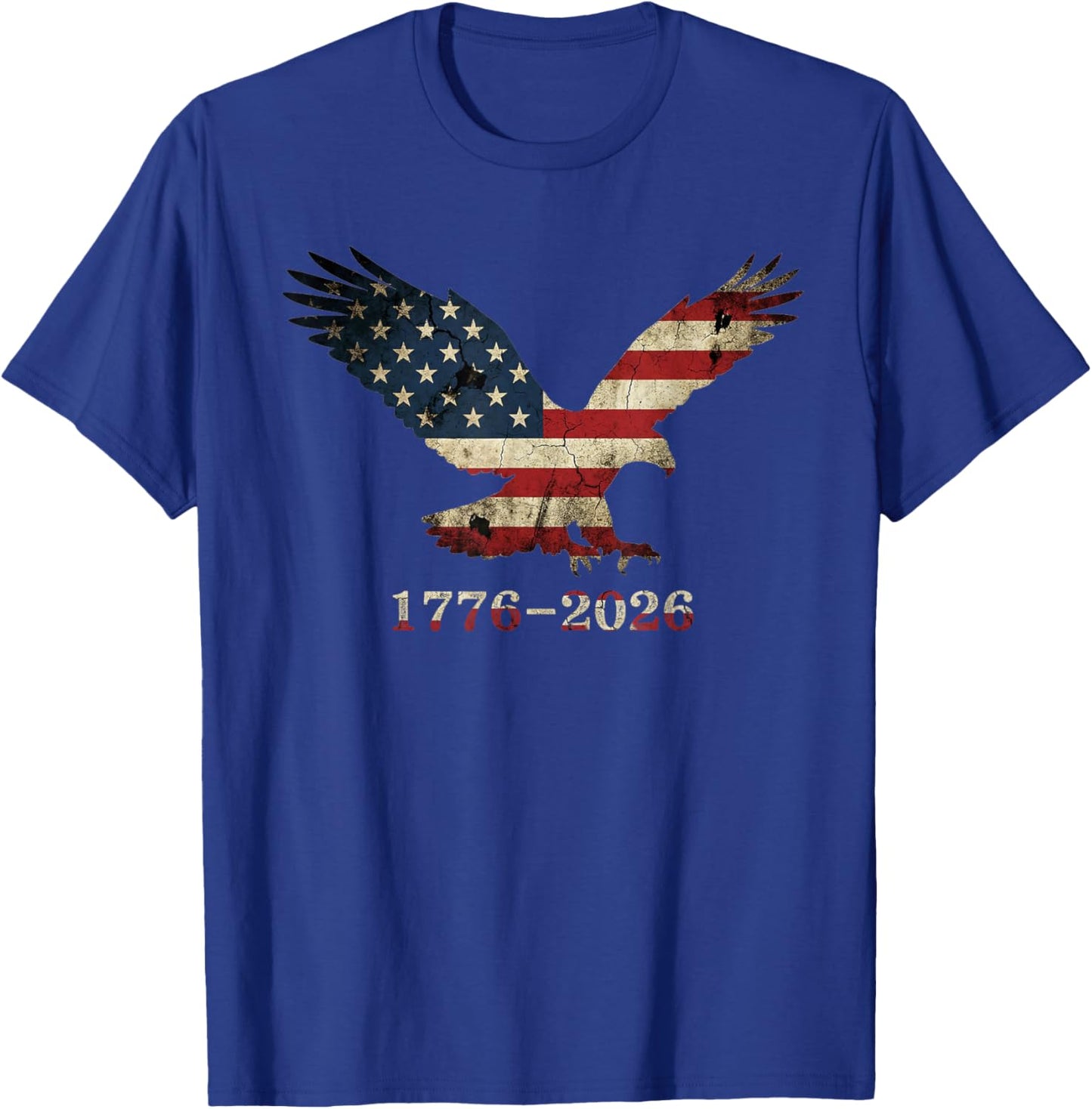 250 Years Patriotic Eagle American Flag Design T-Shirt - T-Shirt | Royal