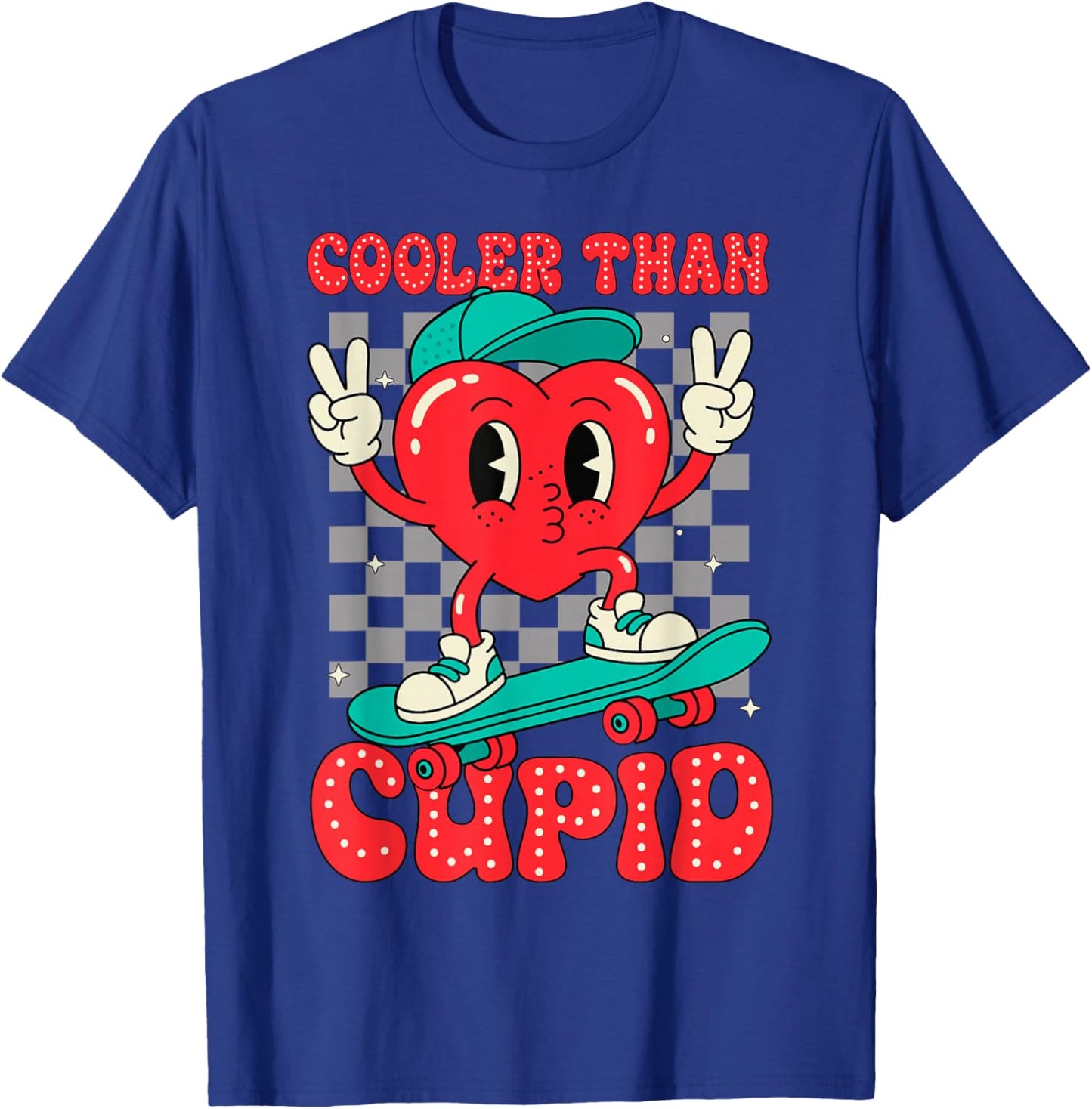 Cooler Than Cupid Valentines Day for Teens Kids Boys Girls T-Shirt - T-Shirt | Royal