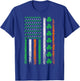 American Flag St Patricks Day Vintage Irish Lucky Shamrocks T-Shirt - T-Shirt | Royal
