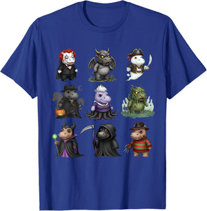 Cute Hippo Ghost Witch Zombie Halloween Costume T-Shirt - T-Shirt | Royal