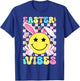 Easter Vibes Retro Groovy Bunny Rabbit Ears Women Girl Kid T-Shirt - T-Shirt | Royal