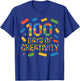 100 Days of Creativity 100th Day of School Building Blocks T-Shirt - T-Shirt | Royal