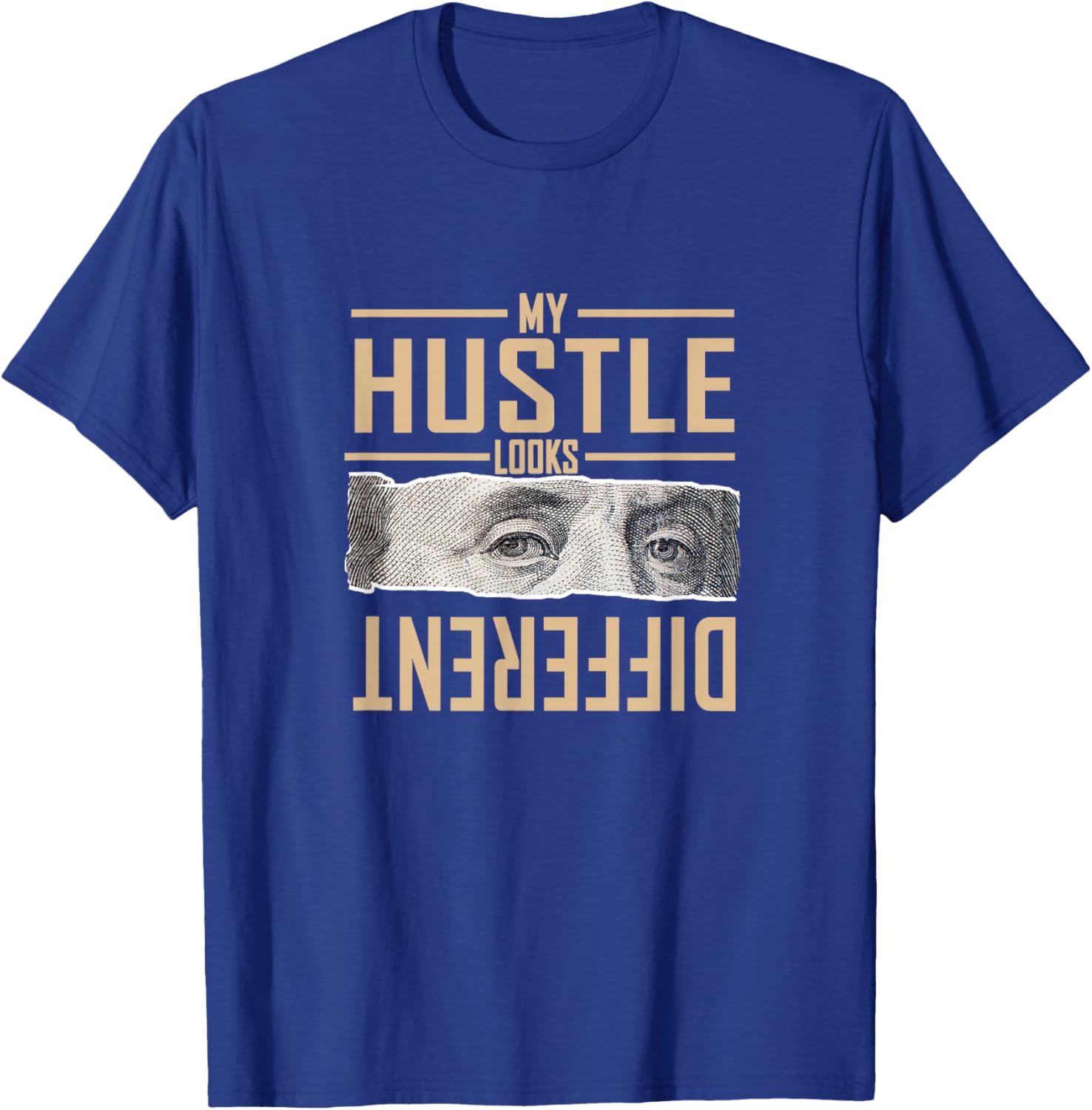 Tan My Hustle Look Different Tan Color Graphic T-Shirt - T-Shirt | Royal