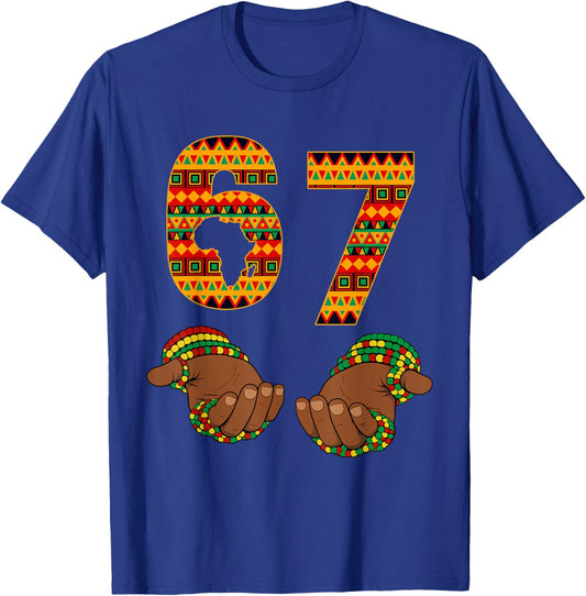 Six Seven Black History 6 7 Meme Melanin Boy Teen Girl Kids T-Shirt - T-Shirt | Royal