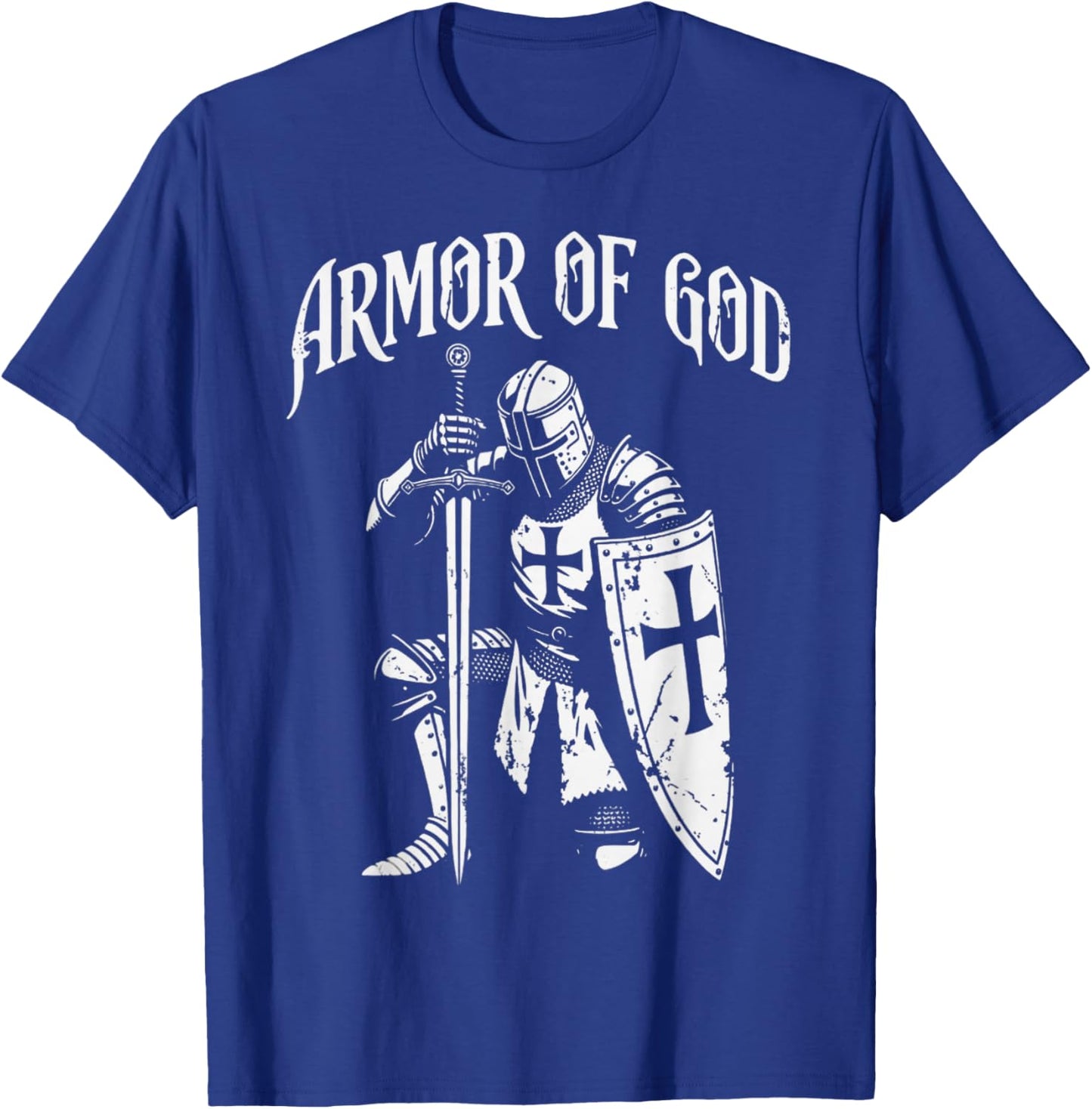 Vintage Christian Knight Armor of God T-Shirt - T-Shirt | Royal