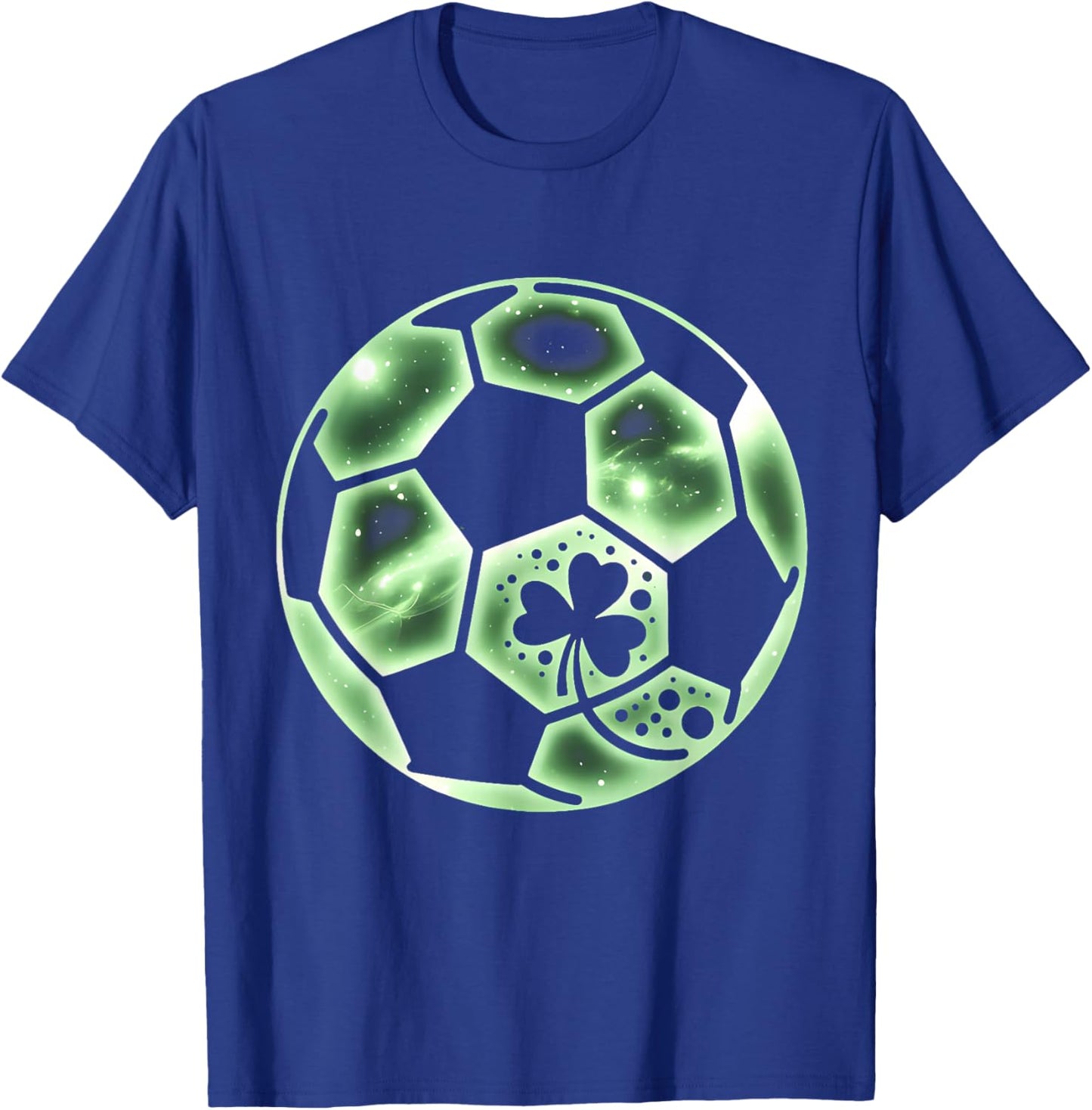 Soccer Irish Shamrock Lucky Clover St Patricks Day Boys Men T-Shirt - T-Shirt | Royal