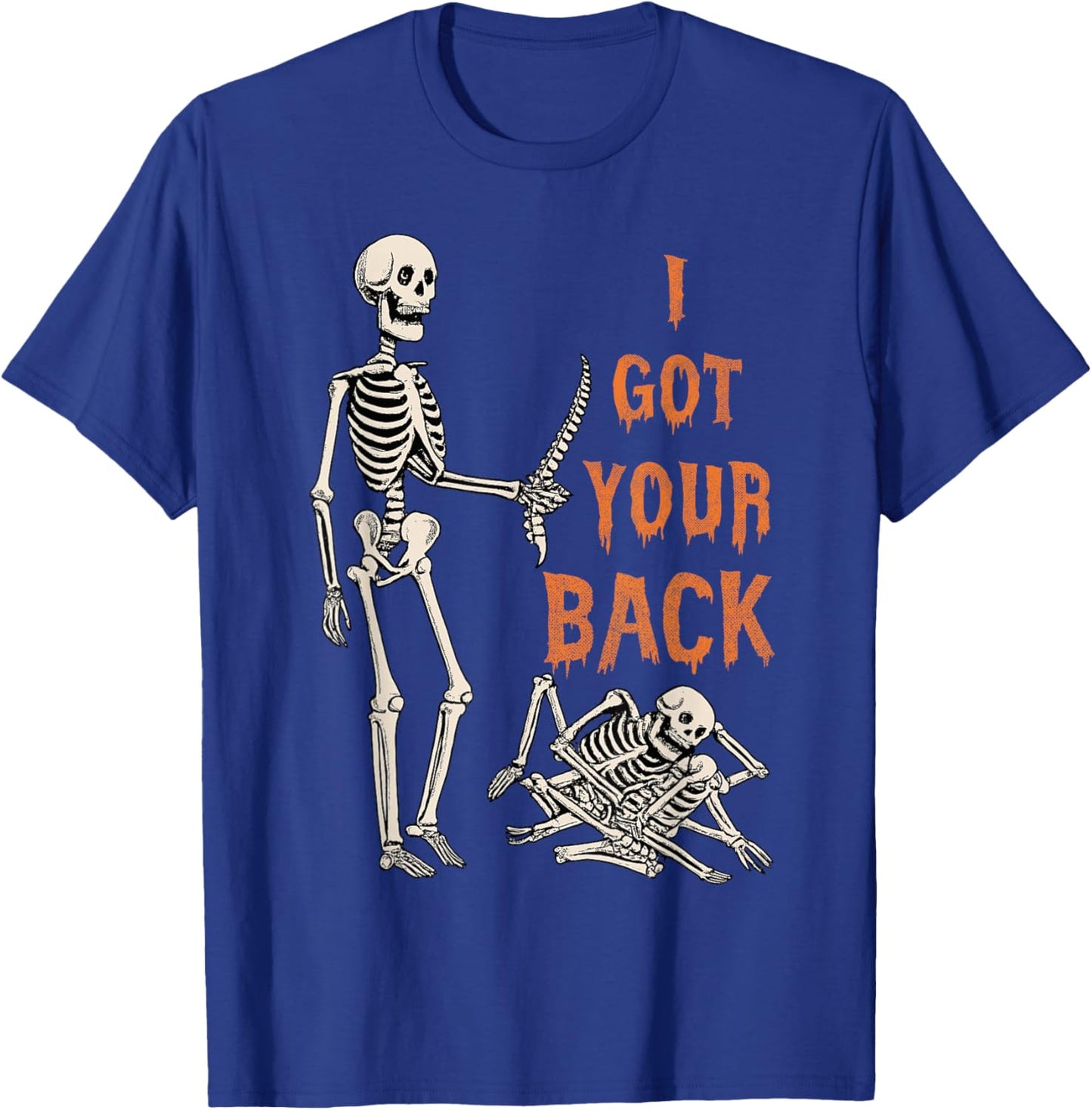 Halloween Skeletons Ive Got Your Back Costume Men Women Kids T-Shirt - T-Shirt | Royal