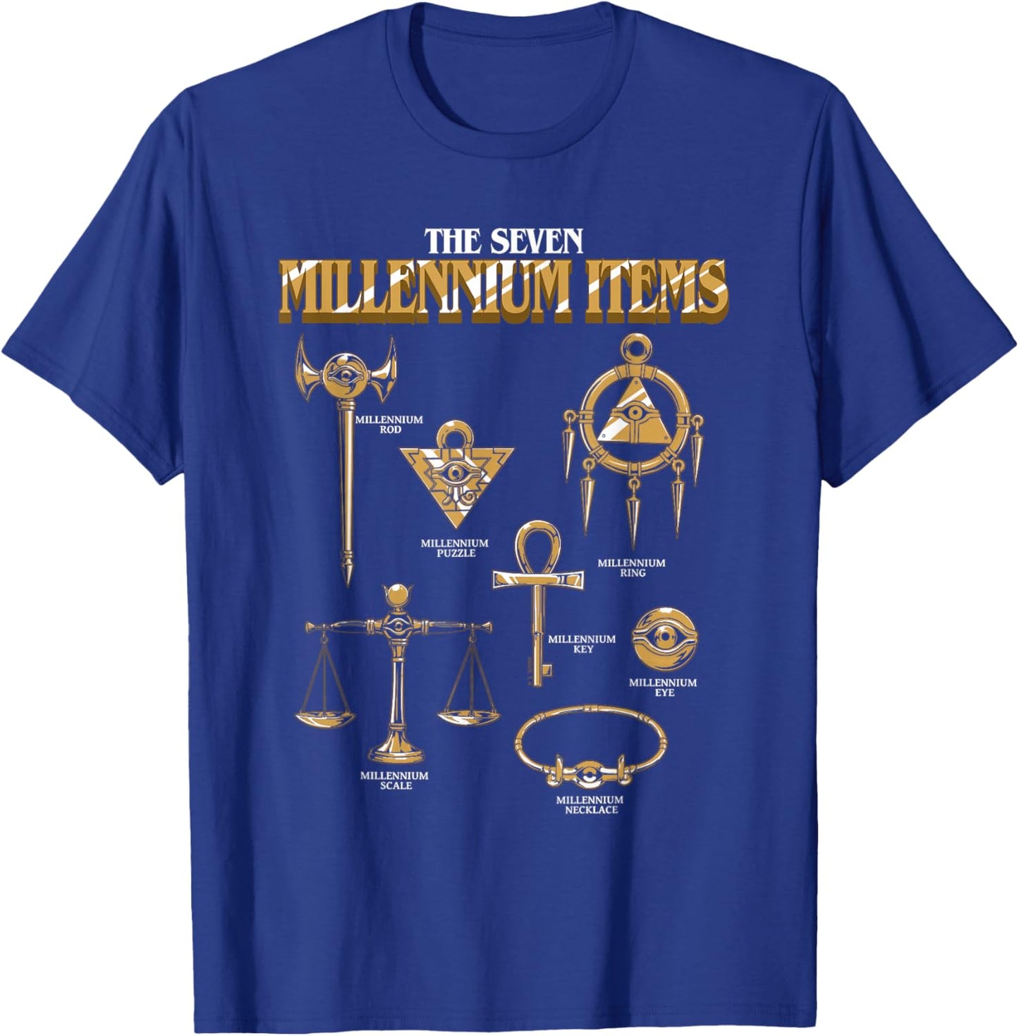 Yu-Gi-Oh! The Seven Millenium Items Chart Anime T-Shirt - T-Shirt | Royal