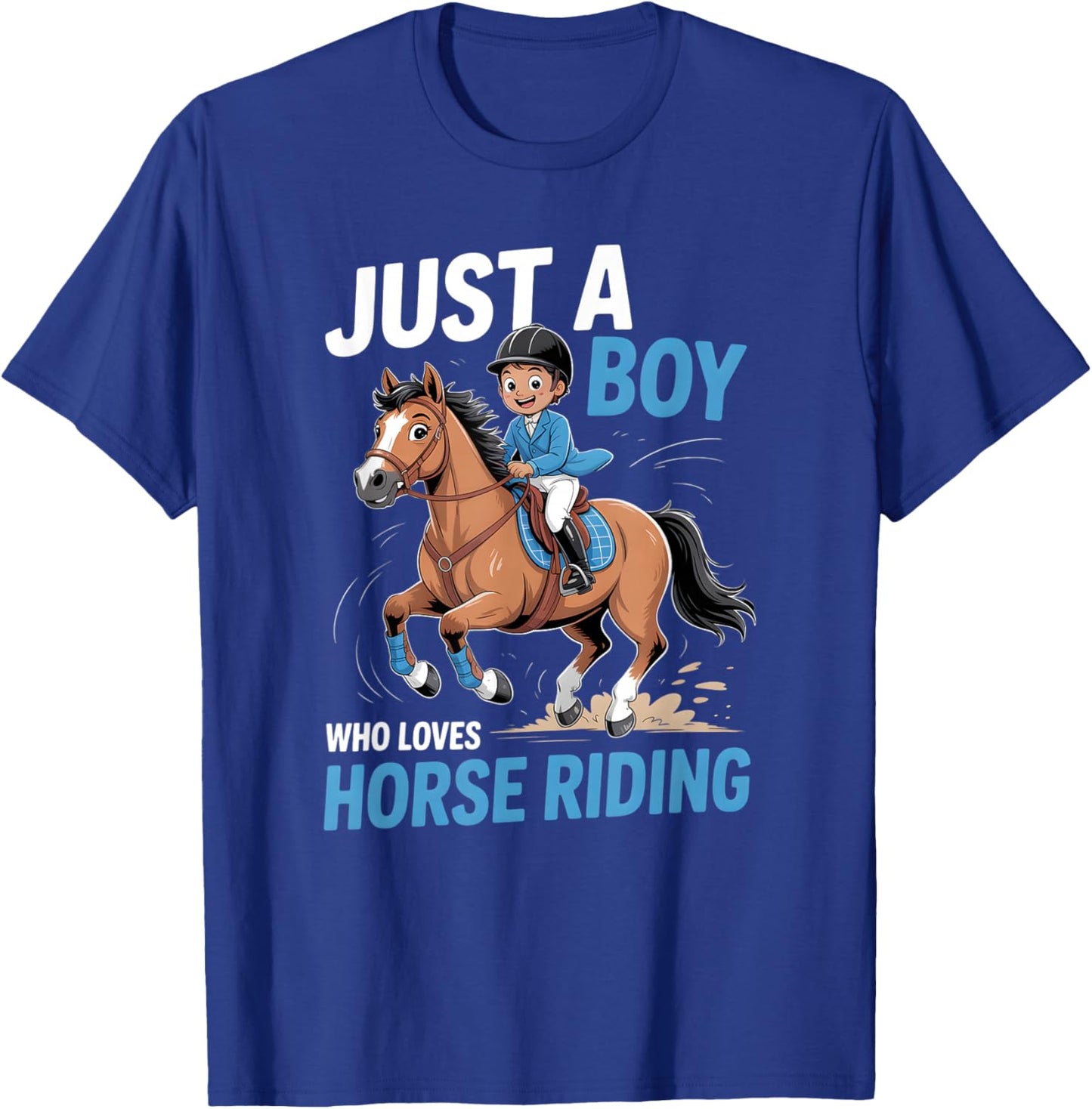 Boys Horse Riding T-Shirt - T-Shirt | Royal