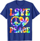 Valentine's Day Love Peace Heart Tie Dye Couple T-Shirt - T-Shirt | Royal