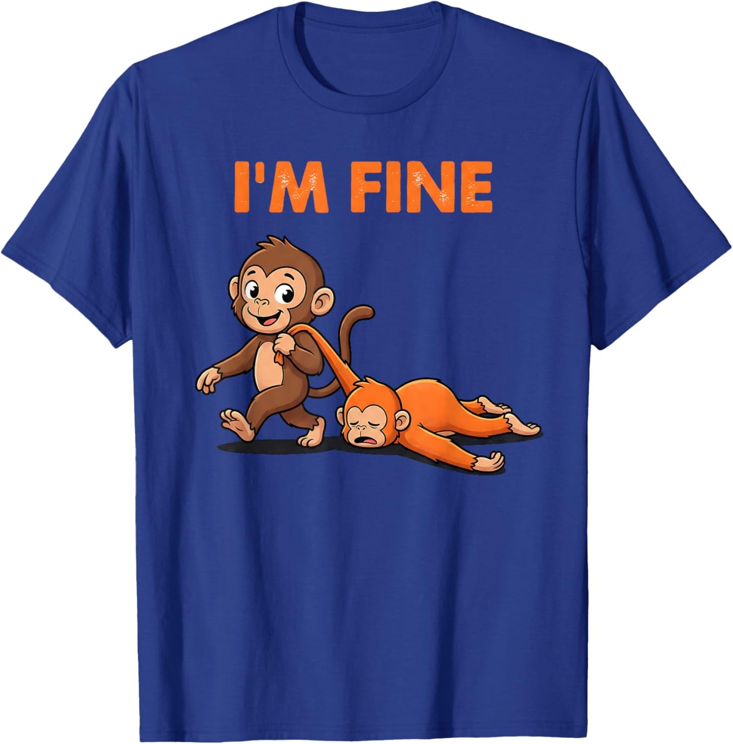 Punch The Monkey Cuddling Stuffed Animal Meme Viral Internet T-Shirt - T-Shirt | Royal