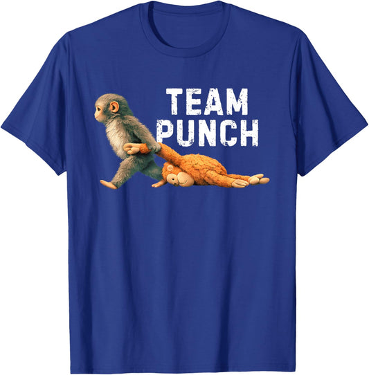 Team Punch Baby Monkey Punch Trend Meme Graphic T-Shirt - T-Shirt | Royal